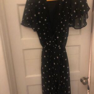 Forever 21 Black Starry Maxi Dress